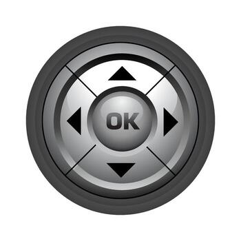 Arrow remote controller button. Symbol Direction Cursor position icon. vector