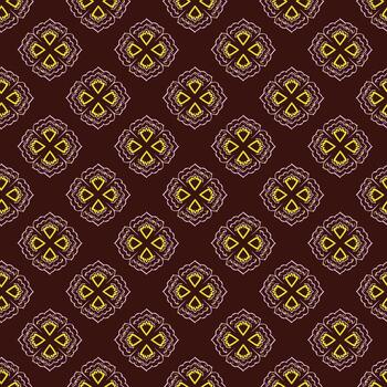 a brown and yellow pattern with a cross on it vector