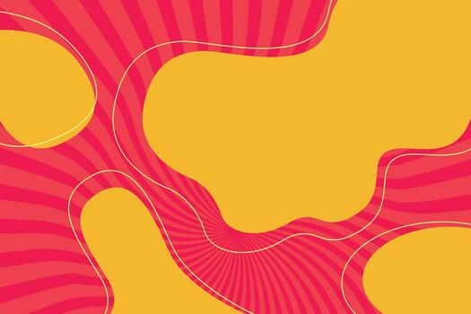 Colorful abstract design with red and yellow waves creating a lively pattern suitable for various uses vector