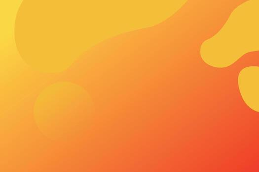 Bright orange and yellow abstract background with smooth curves and shapes vector