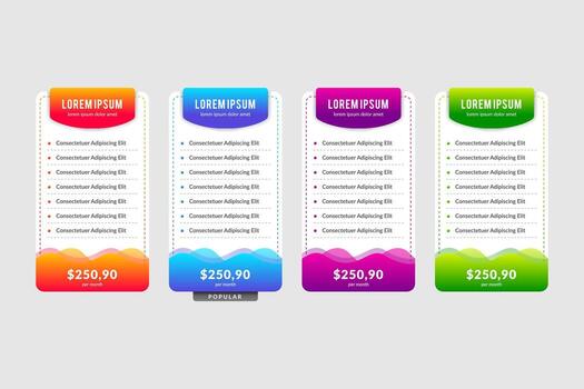Infographics tab in vertical paper index with four data template. The illustration abstract background. Can be used for workflow layout, business step, banner, web design. orange, green, blue vector