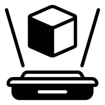 3D Illustration, character cube cloning robot icon solid vector