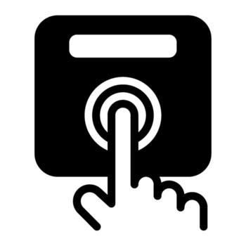 pantalla táctil controlar botón icono sólido vector