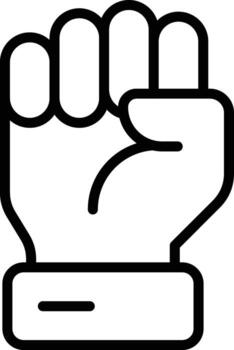 Handcuffs on the wrists indicates a guilty attitude in the sentence of a prisoner. vector