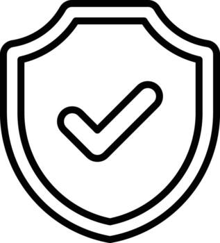 shield symbolizing protection and a check mark symbolizing success and having passed the security verification process vector