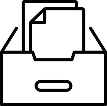 Symbol for storing files, documents, or information for archiving and data vector