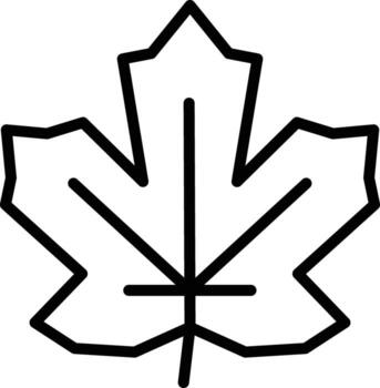 The maple leaf icon is often associated with botany, nature, or autumn, creating a beautiful sight and becoming a tourist attraction vector