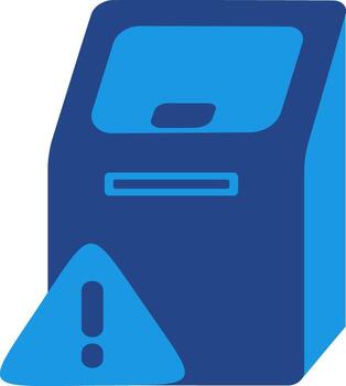 el Cajero automático o edc máquina icono mayo ser debajo reparar, temporalmente inoperable, o experimentando técnico problemas, indicando ese allí es un problema, error, o obstáculo. vector