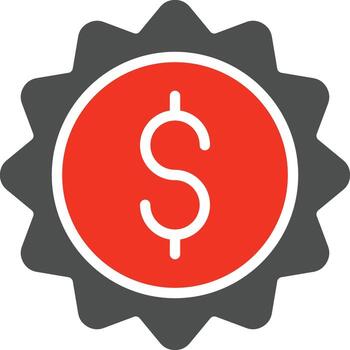 outline icon of a label stamp indicates the presence of a monetary value or price associated with it vector