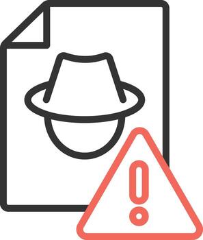 anónimo misterioso personas peodocument relacionado a oculto o ilegal actividad, acompañado por un advertencia vector