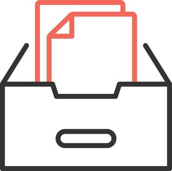 Classic symbol for storing files, documents, or information for archiving and data management vector