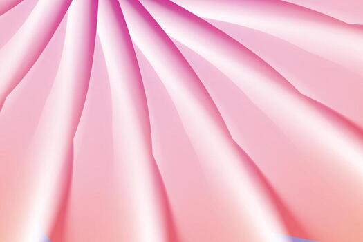 Abstract satin fabric background with soft pink pleats creating elegant fan like drapery design vector