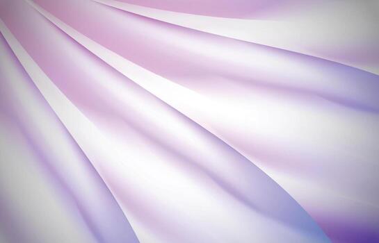 Abstract smooth flowing fabric background with silky lavender and white folds and soft gradients vector