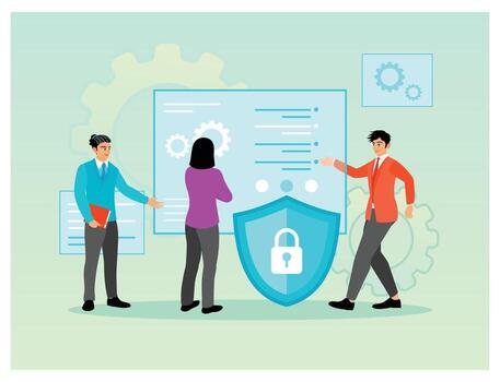 jefe seguridad oficial concepto. datos centrar oficial, ti tecnología, informática industria. vector