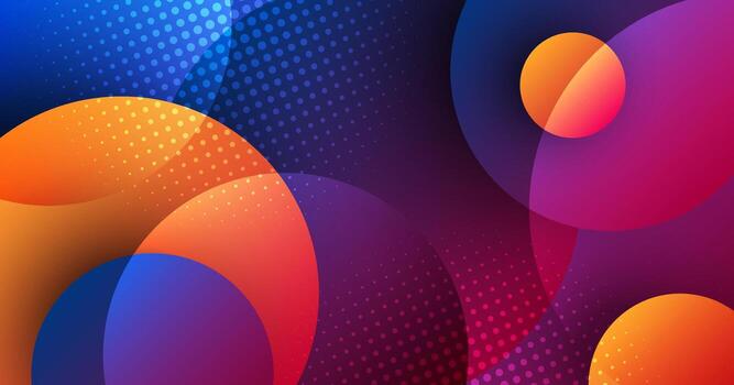 Colorful abstract circles background vector