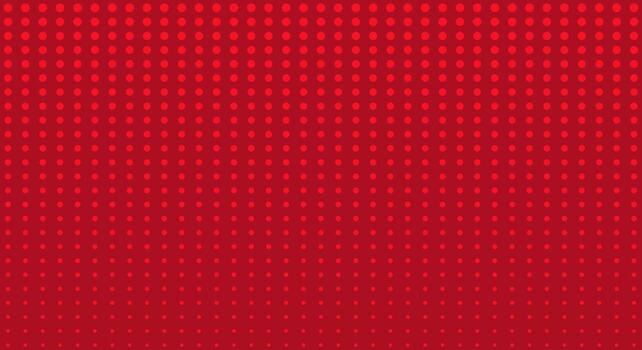 Polka dot pattern on red background vector