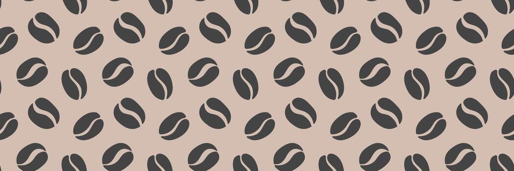 Coffee beans seamless pattern vector