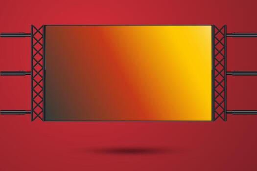 A Hug LED Mock Up in with Gradient Yellow Drak Display Screnn LED For Technology Concepts, used In Hi-Tech Device For Presentation and Signage Digital Vcetor and illustration vector