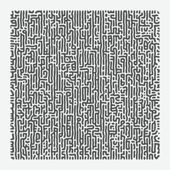 sin costura turing difusión modelo antecedentes en negro y blanco con caótico lineal movimiento. caracteristicas resumen biológico formas y orgánico texturas Perfecto para de moda fondos de pantalla y telones de fondo vector