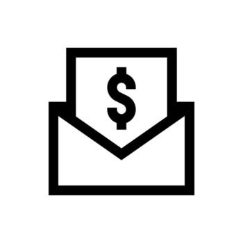 Mail Content Document Outline Icon vector