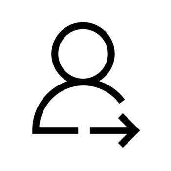 mensaje enviar botón contorno icono vector