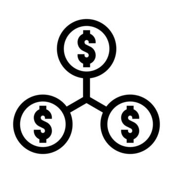 User Connection Structure Outline Icon vector