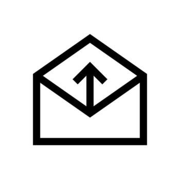 Mail Sent Message Outline Icon vector