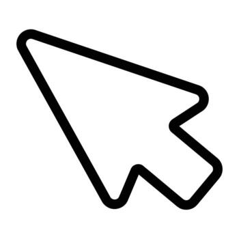 sencillo contorno de un computadora ratón cursor flecha vector
