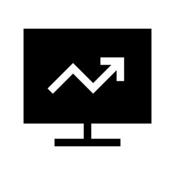 Growth Monitoring Data Solid Fill Icon vector