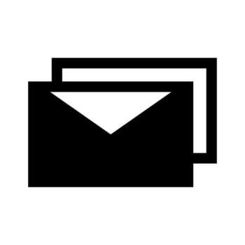 Mail Notification Alert Solid Fill Icon vector
