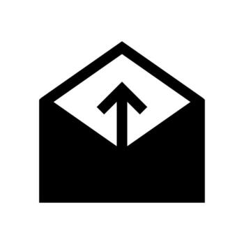 Mail Sent Message Solid Fill Icon vector