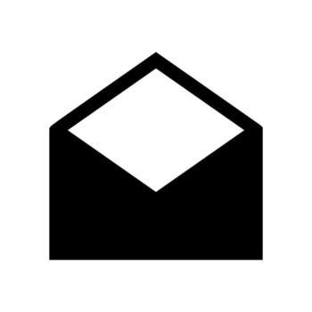 Mail Upload Opened Solid Fill Icon vector