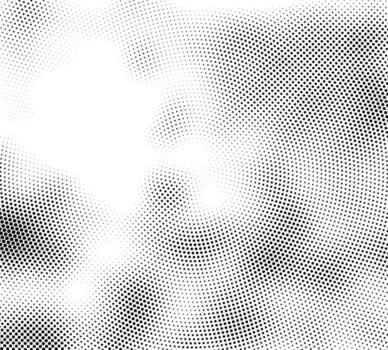 An abstract halftone illustration features a grey light dot pattern and grunge texture decoration vector