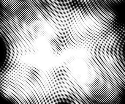 a black and white halftone dot feame, Halftone radial texture with varying density abstract black and white circles, black and white metal grid pattern texture with steel mesh dots and halftone vector