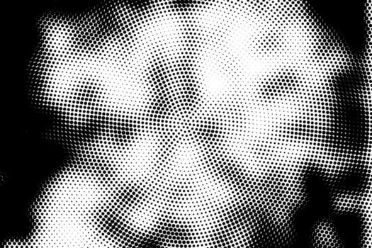 A a black and white halftone pattern with a white dot, Black and white abstract halftone pattern with dots and circles for a digital texture illustration design element vector