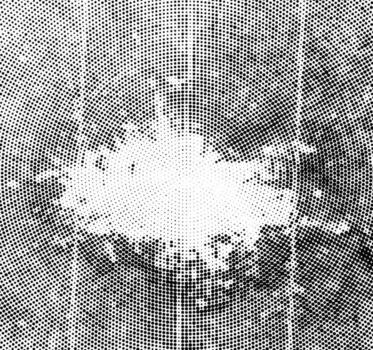 abstract halftone dots background with circles, This abstract grunge background features a seamless halftone dot pattern with geometric circles, ideal for a decorative fabric or wallpaper desig vector