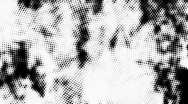 a black and white halftone pattern, abstract halftone background, Geometric halftone dot pattern illustration for a seamless black and white abstract background design vector