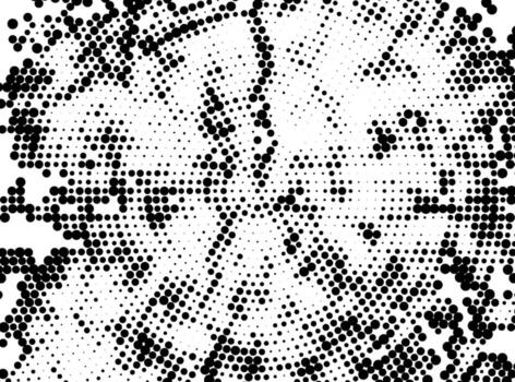 a black and white halftone dot pattern, grunge halftone background, Abstract halftone background featuring a seamless grunge texture pattern of black geometric dots vector