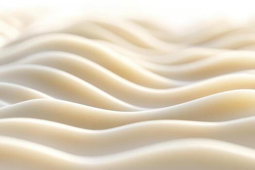 Soft waves of cream-colored fabric create a tranquil scene photo