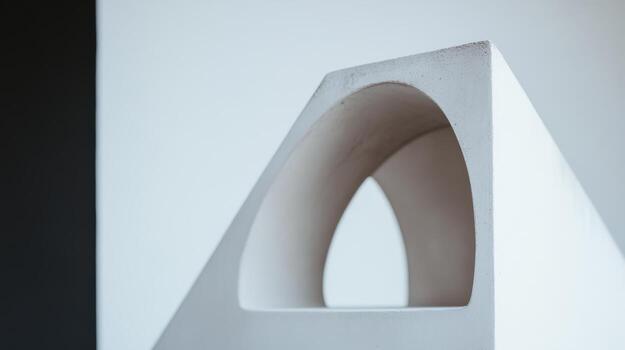 moderno arquitectónico escultura en minimalista diseño foto