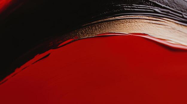 Bold strokes of red and gold create vibrant texture on canvas photo