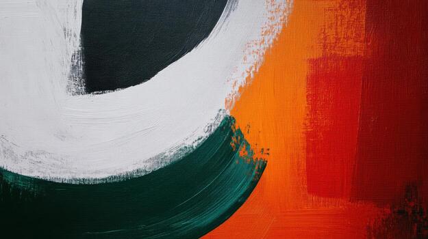 Abstract painting with bold colors and dynamic shapes photo