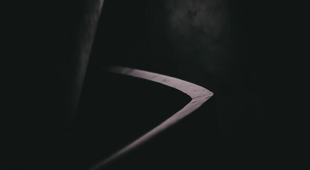 Curved architectural lines in a dimly lit space create intrigue photo