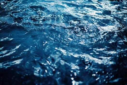 Calm water surface reflecting light in nature photo