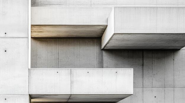 Concrete structure design showcases geometric abstraction photo