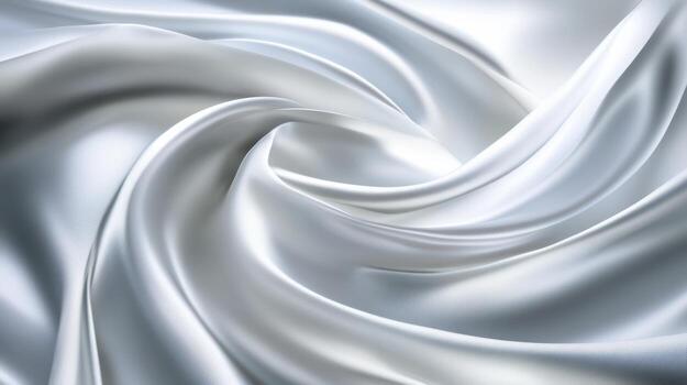 Elegant silky fabric flowing in soft waves photo