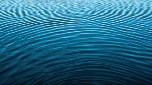 Ripples on calm water reflect serenity and tranquility photo