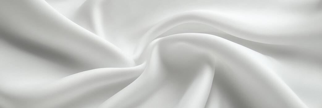 Soft white fabric flowing in gentle folds and waves photo