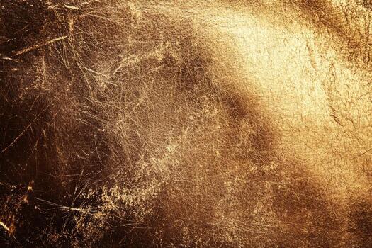 Golden textured surface with scratches and patterns photo