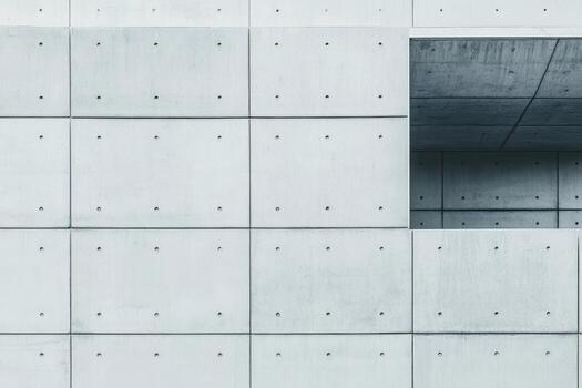 Modern concrete wall design with open space photo